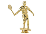 Sujet plastique or badminton h.15cm