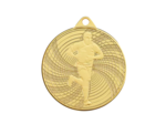 Medaille frappee fer rugby 50mm or