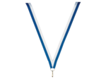 Ruban medaille bleu/blanc fin 80x1cm