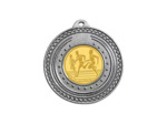 Medaille porte-centre fer argent 50mm