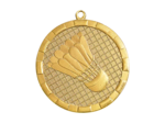 Medaille frappee fer badminton 50mm
