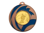 Medaille fer diam50mm bronze/bleu