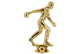 Sujet plastiqu or bowling ho h.12cm