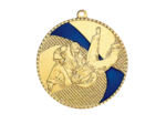 Medaille frappee fer judo 50mm