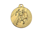 Medaille frappee fer or rugby d 32 mm