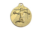 Medaille frappee fer or handball d 32 mm