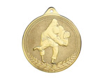 Medaille frappee fer judo 70mm or