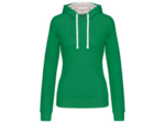 Sweatshirt capuche contrastée femme