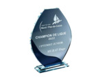Trophee verre epaiss 10+10mm h.23cm