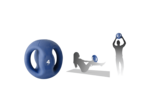 Medecine ball avec poignees 4 kg