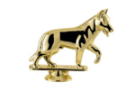 Sujet plastique or chien h. 9cm