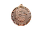Medaille frappee bronze football 50mm