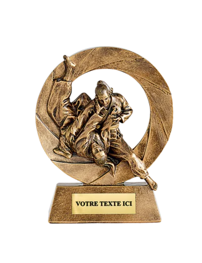 Trophee resine eco judo feminin h. 11 cm