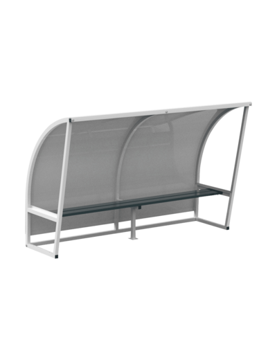 Abri de touche arriere tole et cotes transparent 3 m
