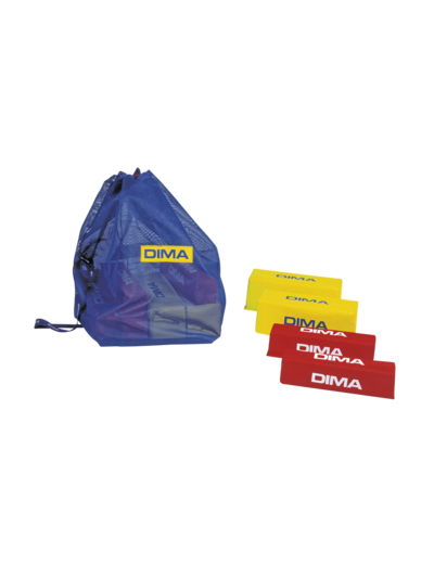 Lot de 8 mini-obstacles mousses jaunes 58 x 12 x12 cm