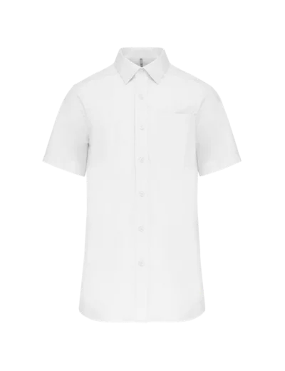 Chemise popeline manches courtes