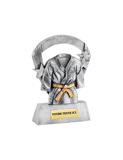 Trophee resine kimono argent h.16 cm