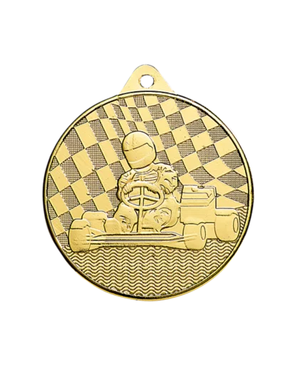 Medaille frappee fer karting 50mm