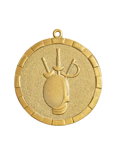 Medaille frappee fer escrime 50mm