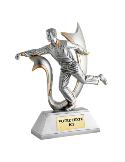 Trophee resine joueur boule lyonnais h.27cm
