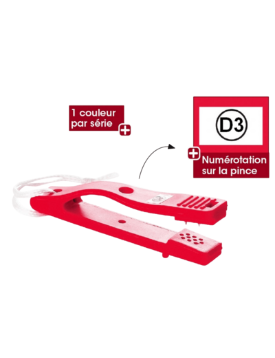 Lot de 10 pinces de contrôle serie d