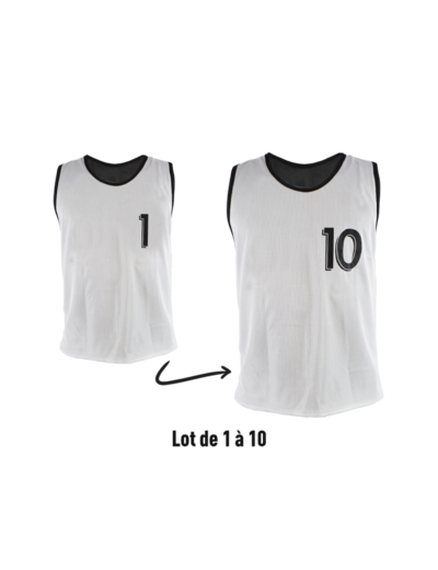 Chasuble réversible numerotés
