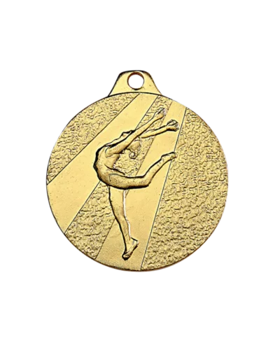 Medaille frappee fer or gym d 32mm