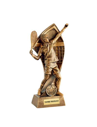 Trophee resine tennis homme h.22 cm