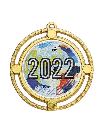 Medaille zamak diam70mm or