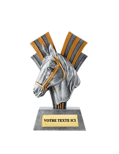 Trophee resine tete de cheval h.21 cm