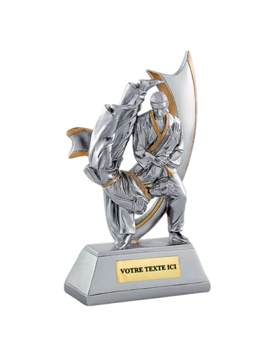 Trophee resine judo h. 18 cm