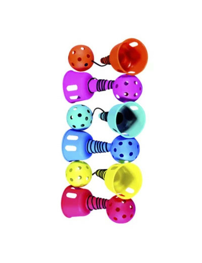 Lot de 6 bilboquets plastique