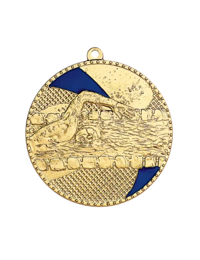 Medaille frappee fer natation 50mm
