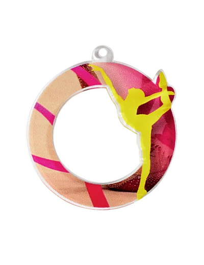 Medaille plexi diam50 gym femme