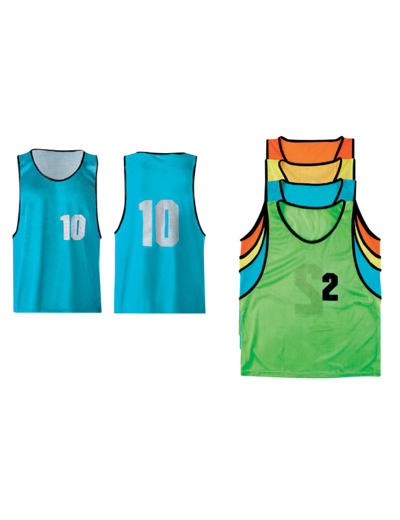 Lot de 10 chasubles numérotées de 1 a 10