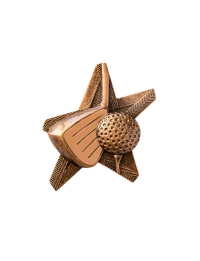 Applique resine etoile golf hauteur