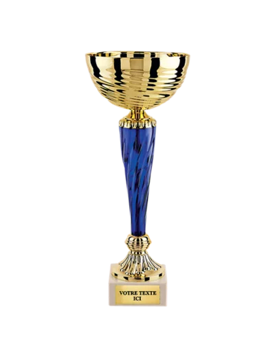 Coupe class or/bleu h 30cm d 120mm