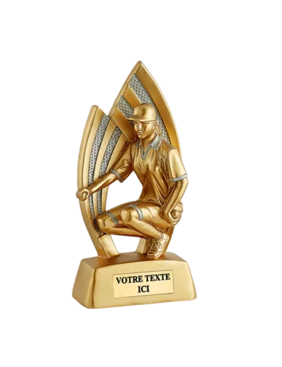 Trophee resine petanque femme h.18 cm