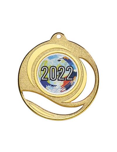 Medaille fer a trou diam50mm or