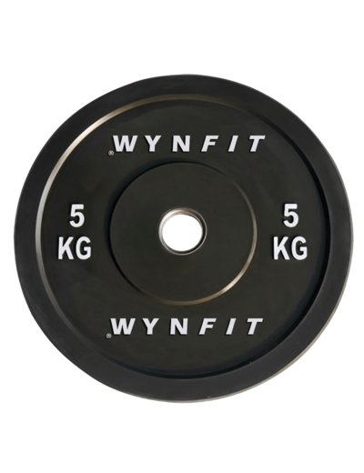 Disque olympique rebondissant caoutchouc noir 25 kg
