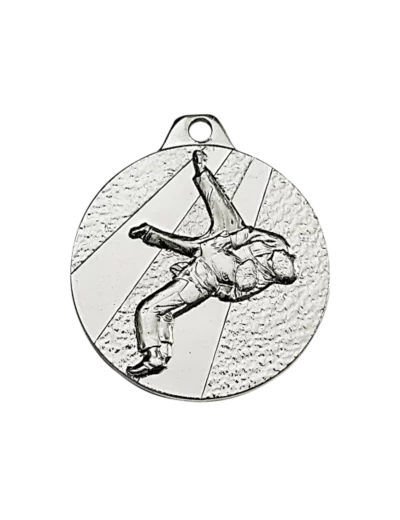 Medaille frappee fer argent judo d 32 mm