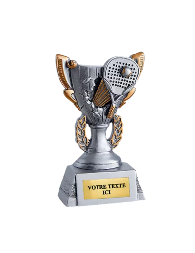 Trophee resine discip padel h 11cm