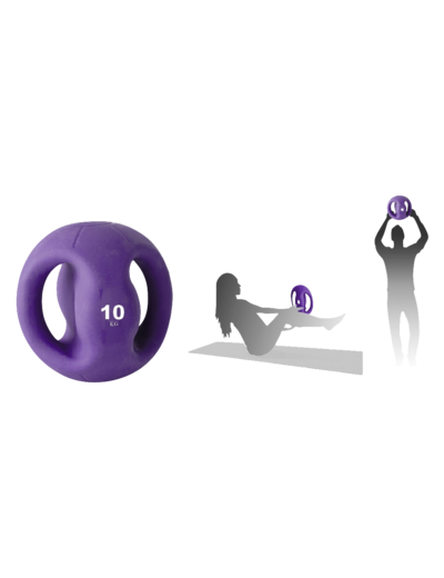 Medecine ball avec poignees 10 kg