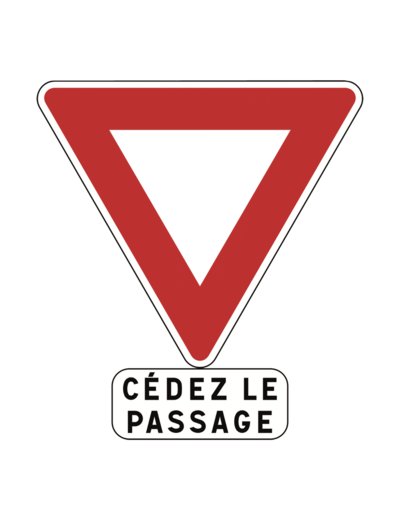 Panneau  cedez le passage
