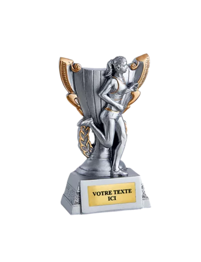 Trophee resine discip running h 11cm