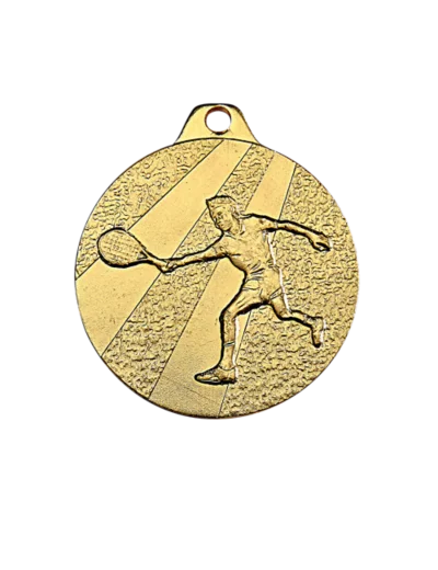 Medaille frappee fer or tennis d 32 mm
