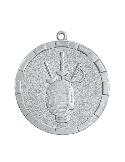 Medaille frappee fer escrime 50mm