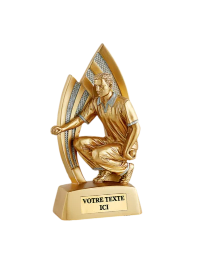Trophee resine petanque homme h.18 cm