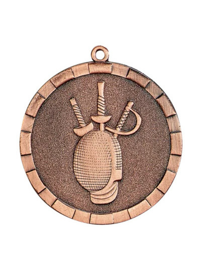 Medaille frappee fer escrime 50mm