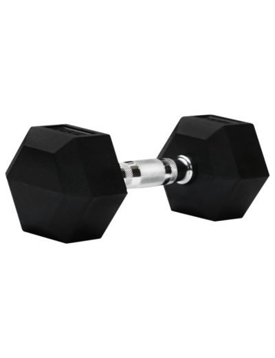 Haltères caoutchouc hexagonal 5 kg
